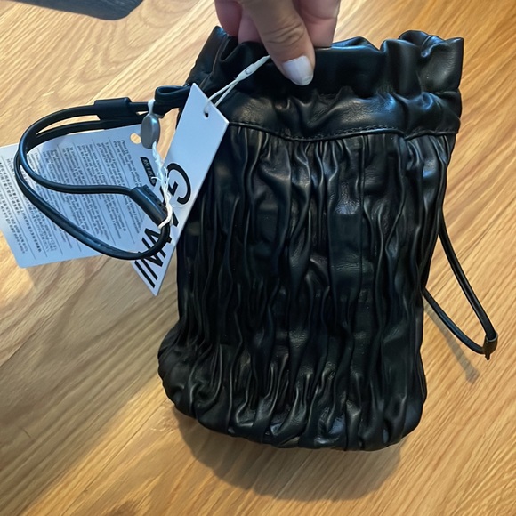 GANNI Ruched Leather Bag - Picture 3 of 7